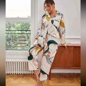 Printed Pajama Set NWOT
